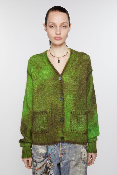 Acne Studios Cardigan sprayed finish - Bright Green outlook