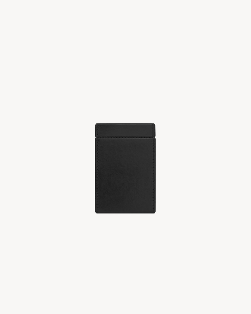 SAINT LAURENT SAINT LAURENT PARIS CIGARETTE BOX IN SMOOTH LEATHER outlook
