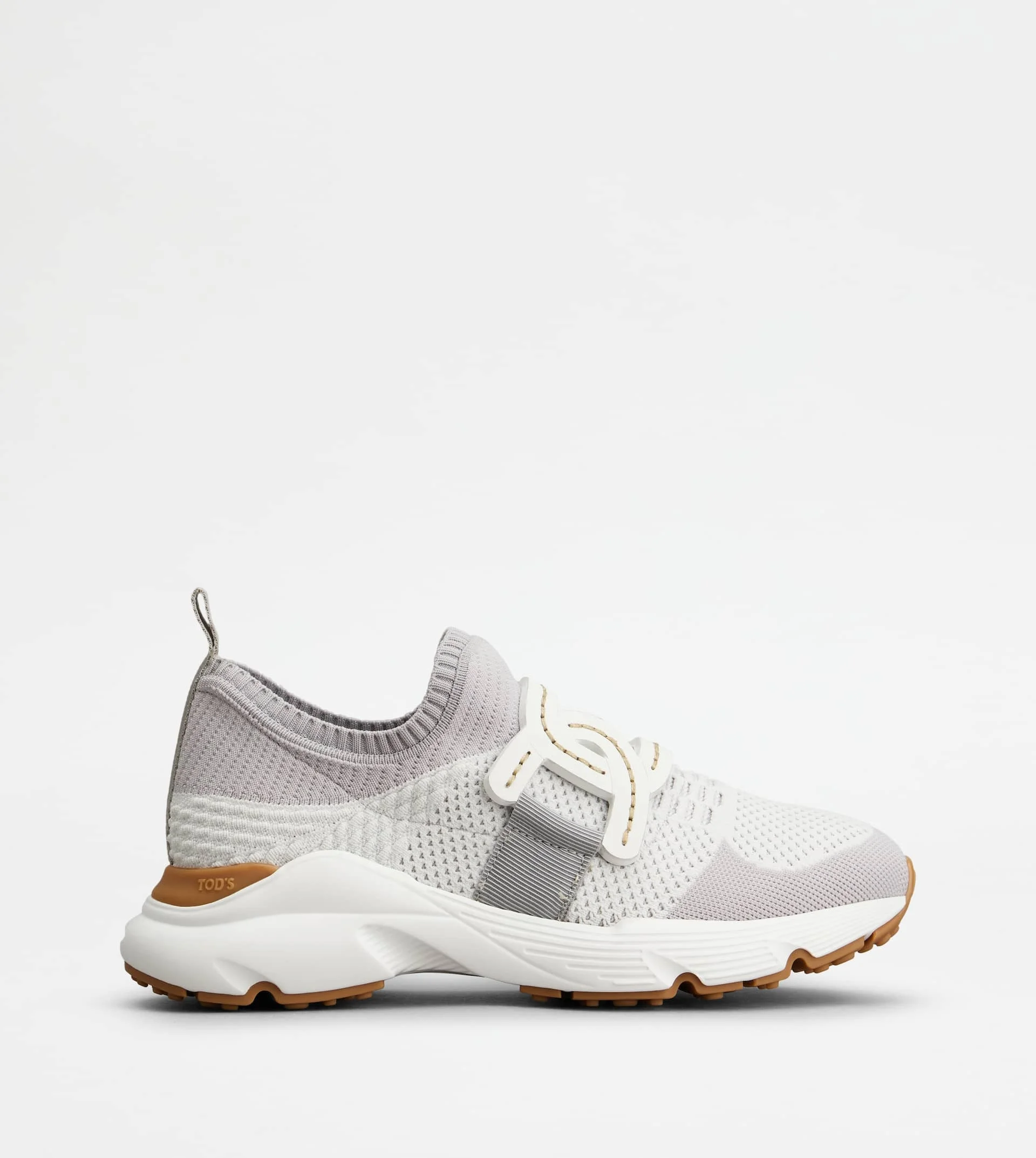 KATE SNEAKERS IN TECHNICAL FABRIC - GREY, BROWN - 1