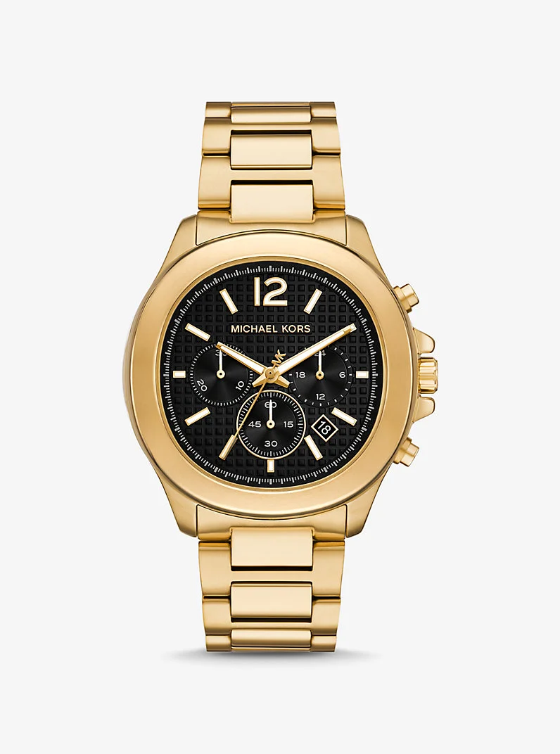Oversized Sage Gold-Tone Watch - 1
