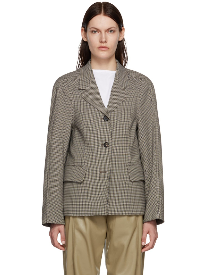 Beige New Armhole Blazer - 1
