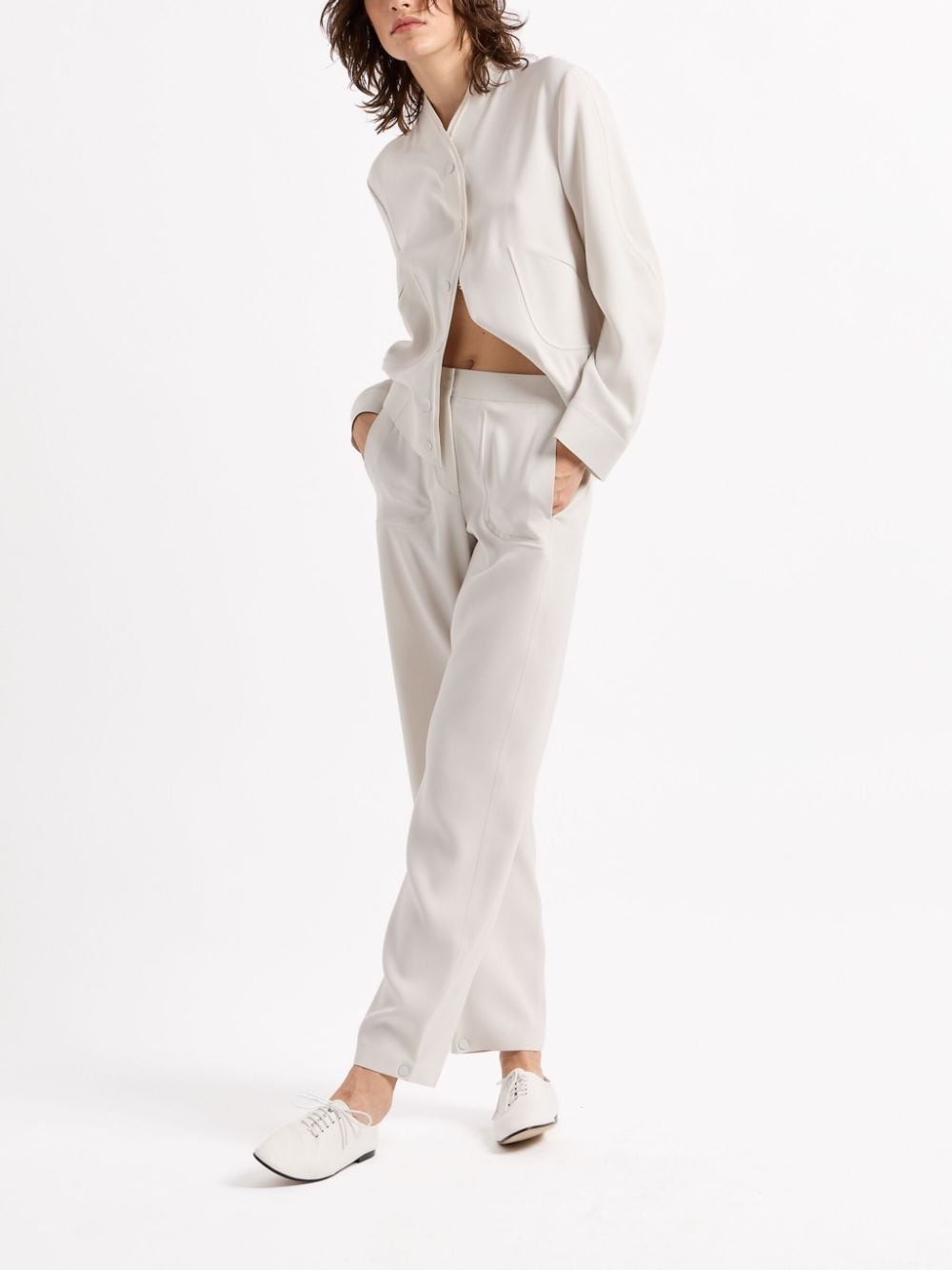 high-waisted tapered trousers - 2