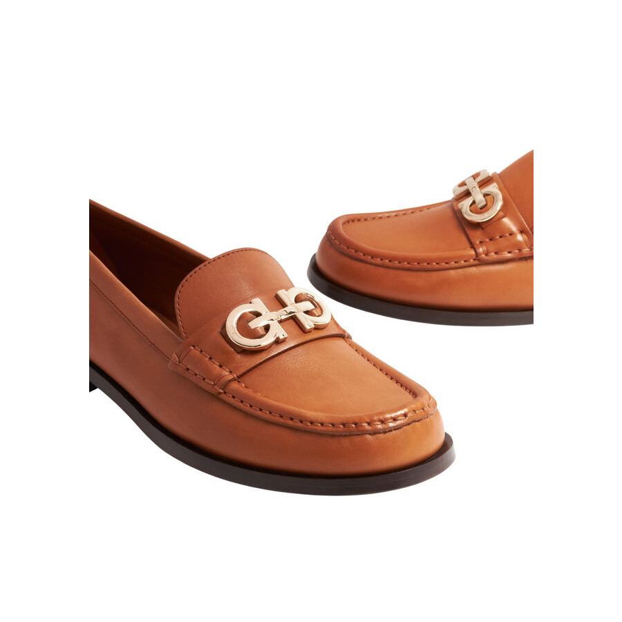 Ferragamo Gancini Ornament Leather Moccasins - 4