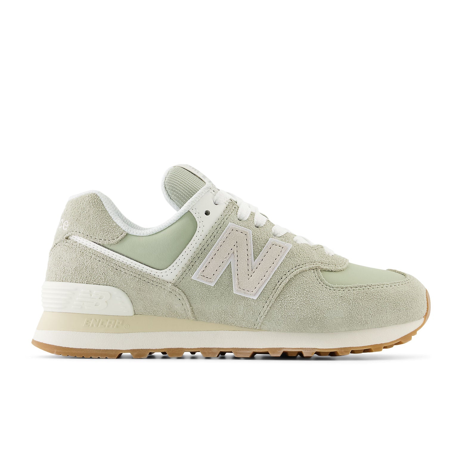(WMNS) New Balance 574 Lifestyle Sneakers 'light Green' WL574QD2 - 2