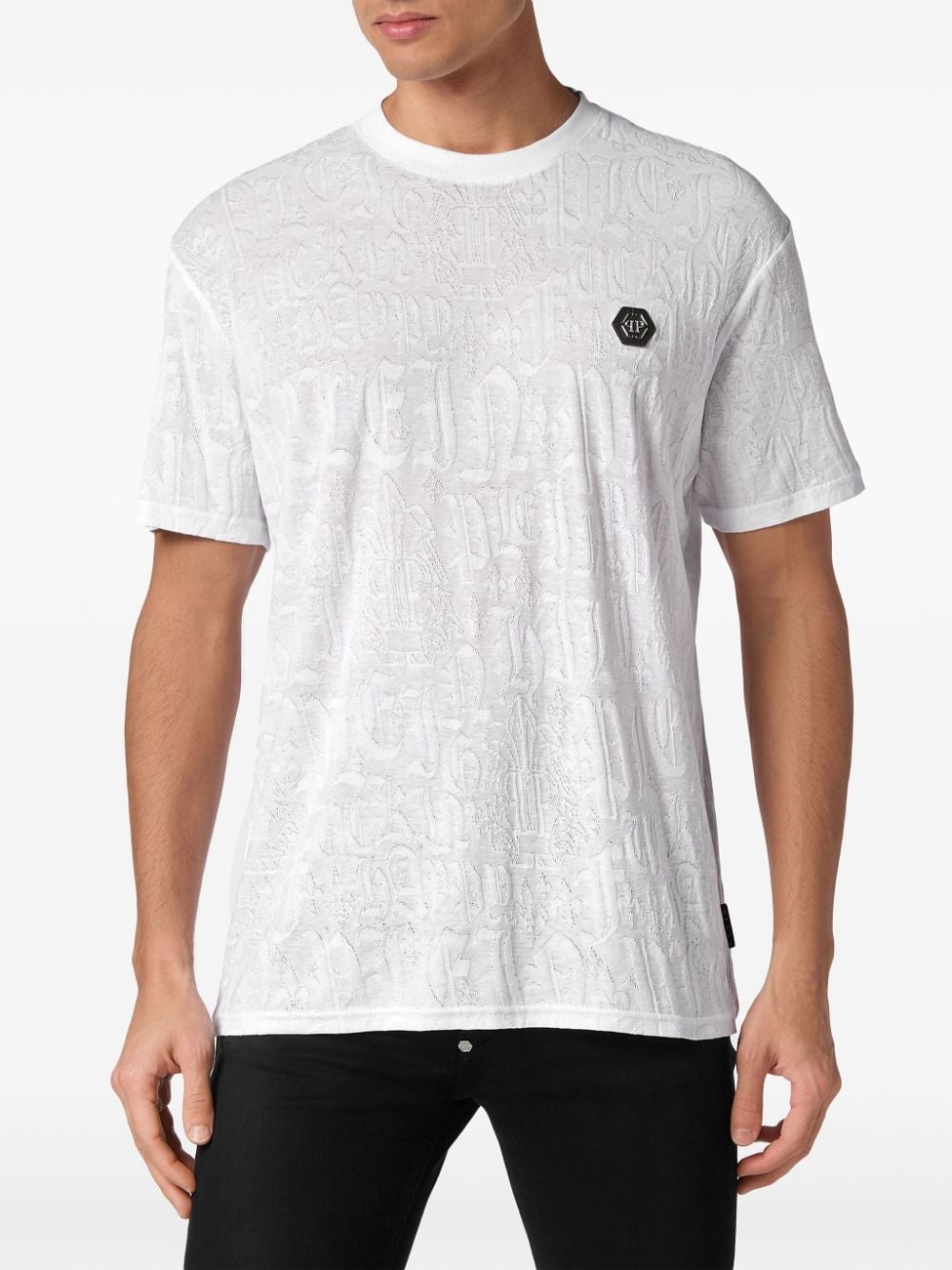 logo-appliquÃ© cotton T-shirt - 3