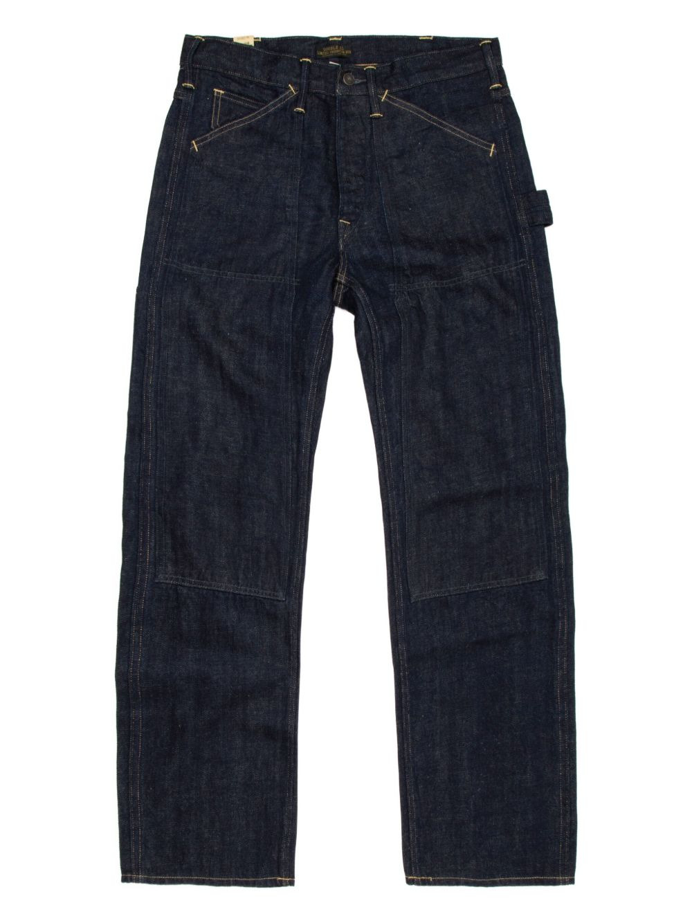 diagonal-pockets straight-leg jeans - 1