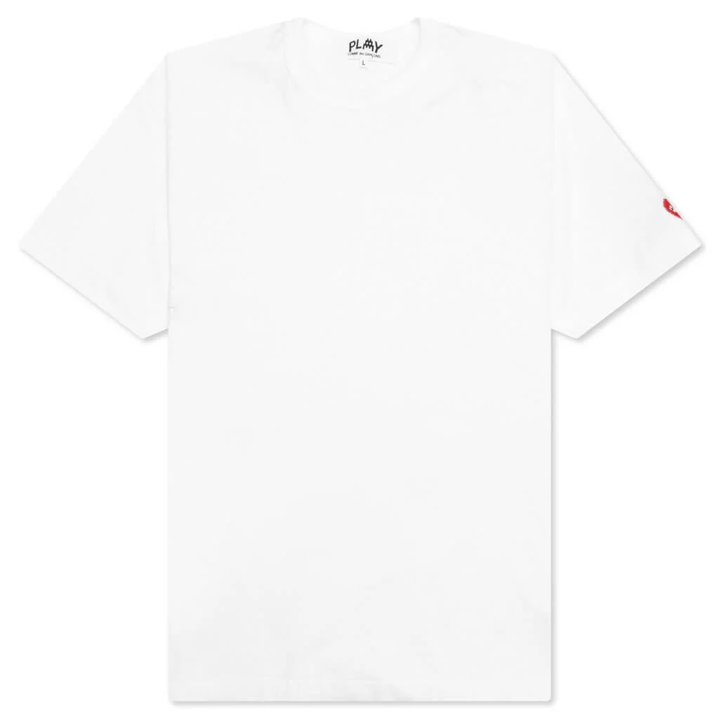 COMME DES GARCONS PLAY X THE ARTIST INVADER S/S TEE - WHITE - 1