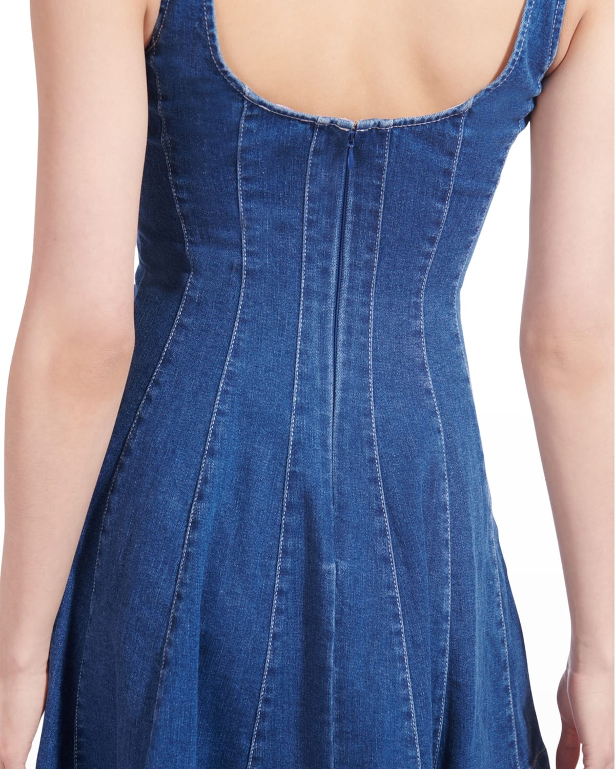 Wells Fit-&-Flare Denim Mini Dress - 4