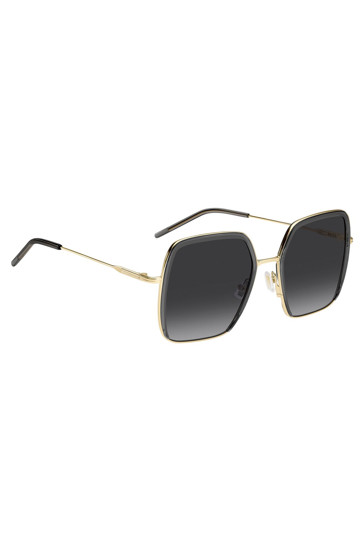GRAY-ACETATE SUNGLASSES WITH GOLD-TONE STEEL - 4