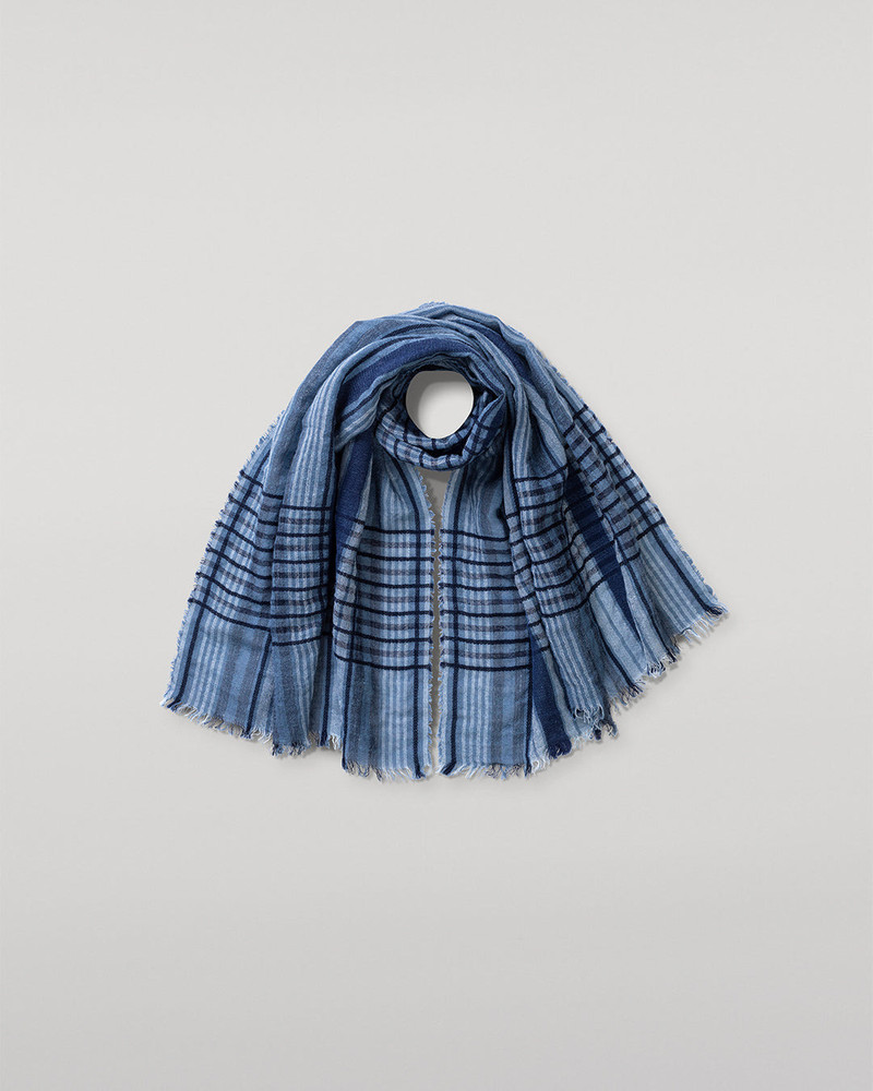 Crawton Graphic Stripe Navy Scarf 1