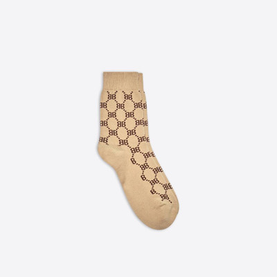 BALENCIAGA Men's Hacker Tennis Socks in Beige outlook