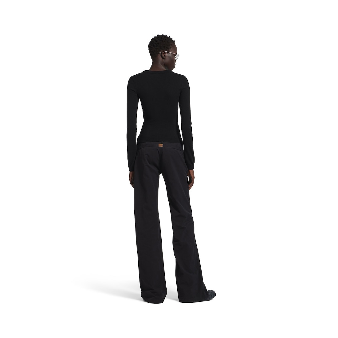 Women's Ruching Cardigan in Black - 4