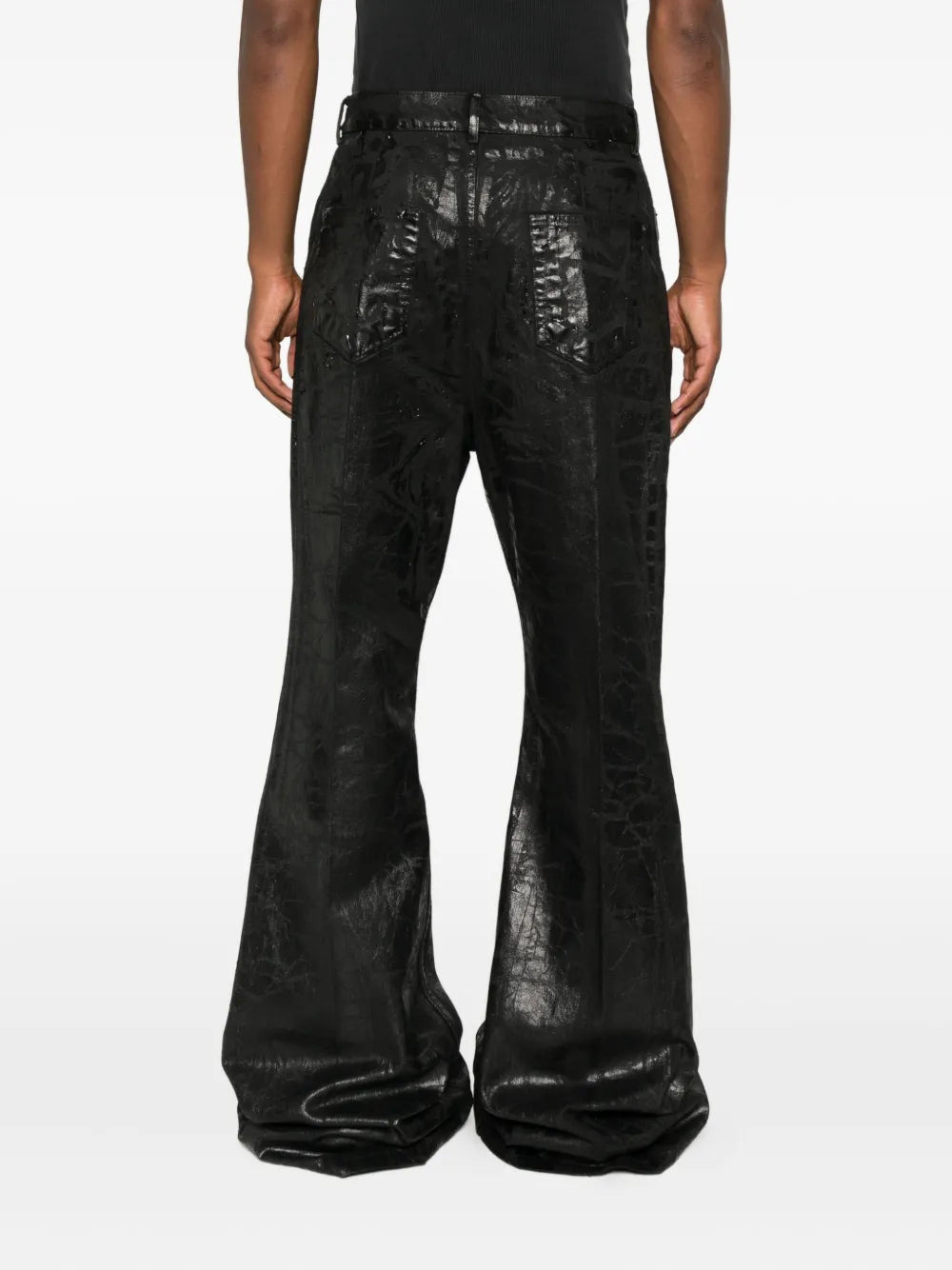 Flared Trousers With A Metallic Effect - 4