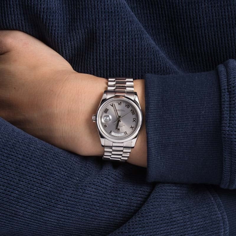 Rolex Day-Date President 118206 Silver Dial - 5
