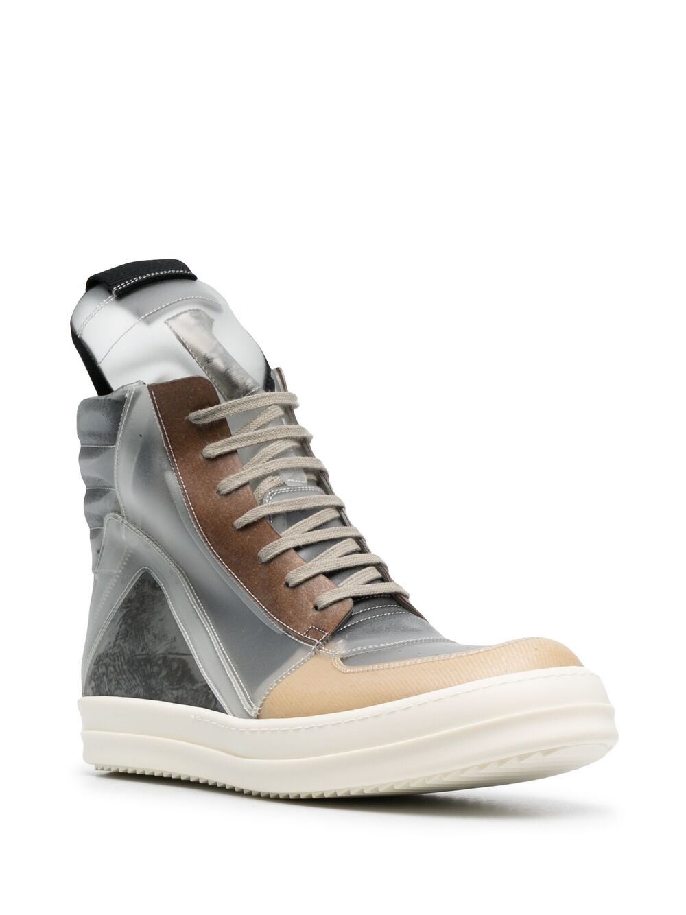 panelled high-top sneakers - 2