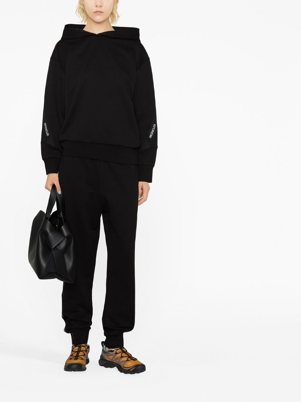 logo-trim cotton track pants - 2