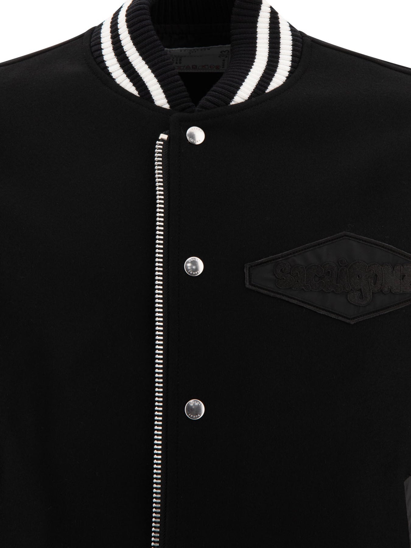 sacai Gonz Wool Melton X Leather Jackets Black | wananluxury sacai Gonz Wool Melton X Leather Jackets Black | wananluxury