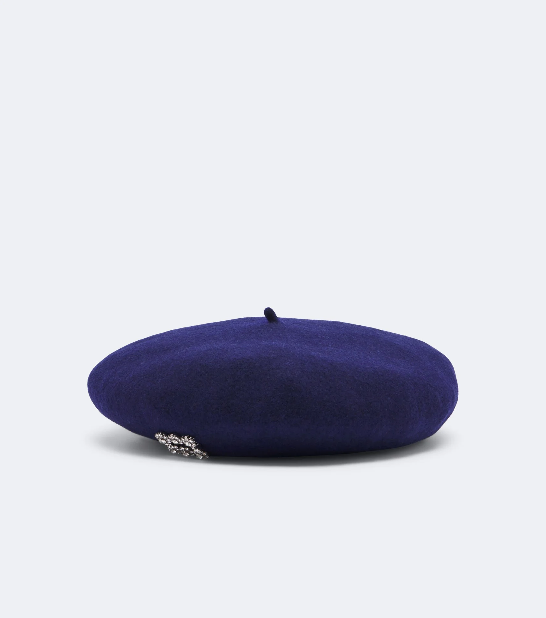 Crystal-embellished wool beret - 1