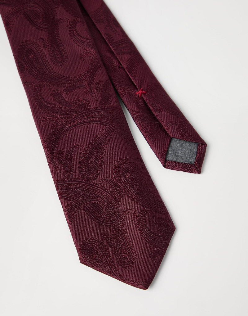 Brunello Cucinelli Paisley silk tie outlook