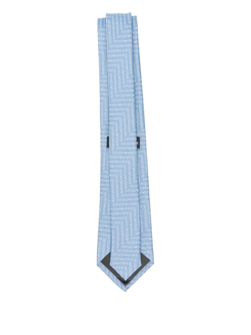 EMPORIO ARMANI logo-pattern tie outlook