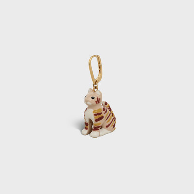 CELINE ANIMALERIE CAT EARRING IN ALUMINIUM AND ENAMEL outlook