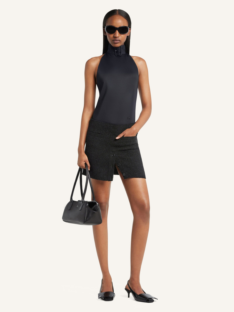 courrèges BUTTONED TWEED MINI SKIRT outlook