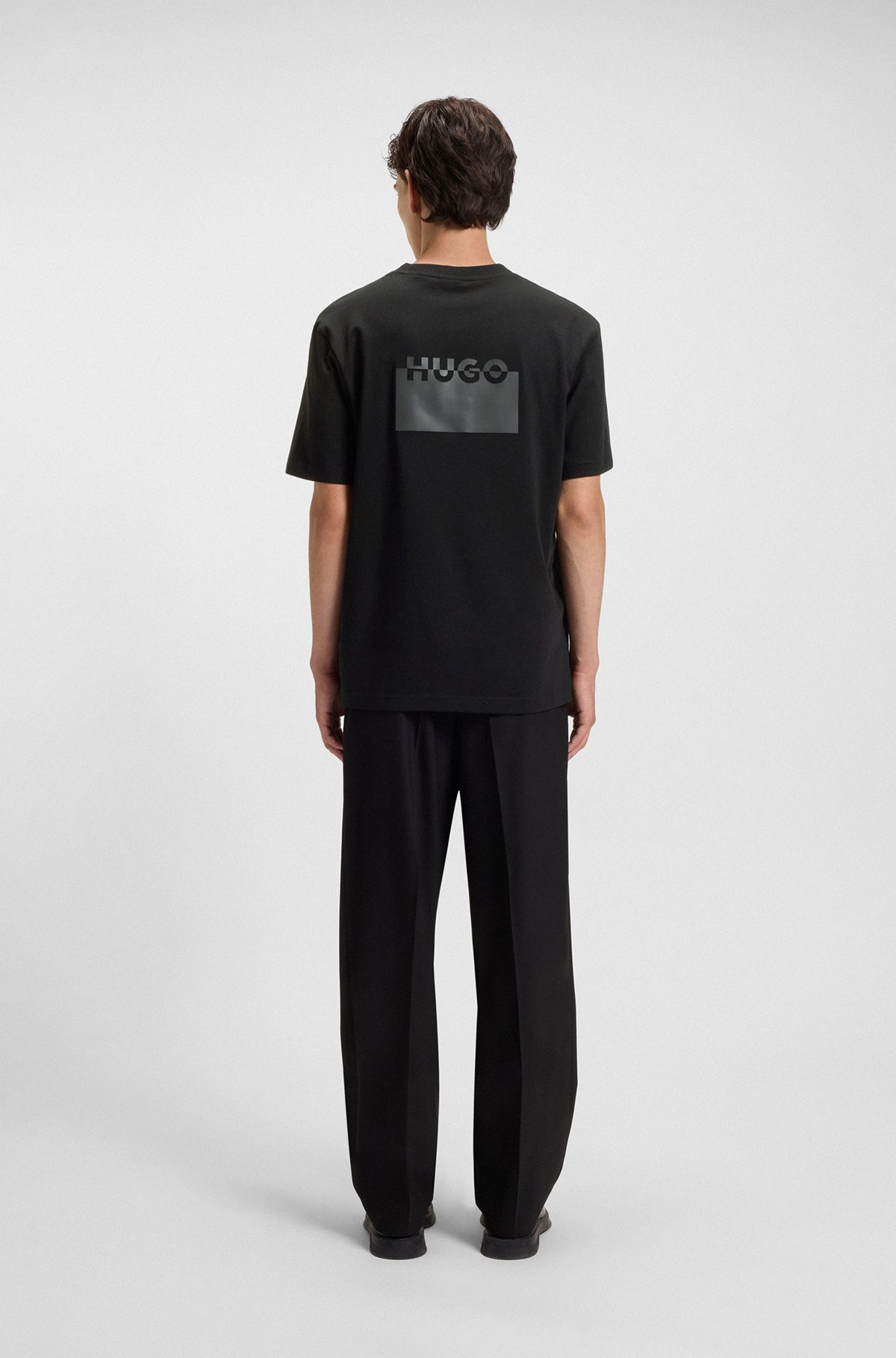 COTTON-JERSEY T-SHIRT WITH SPLIT LOGOS - 5