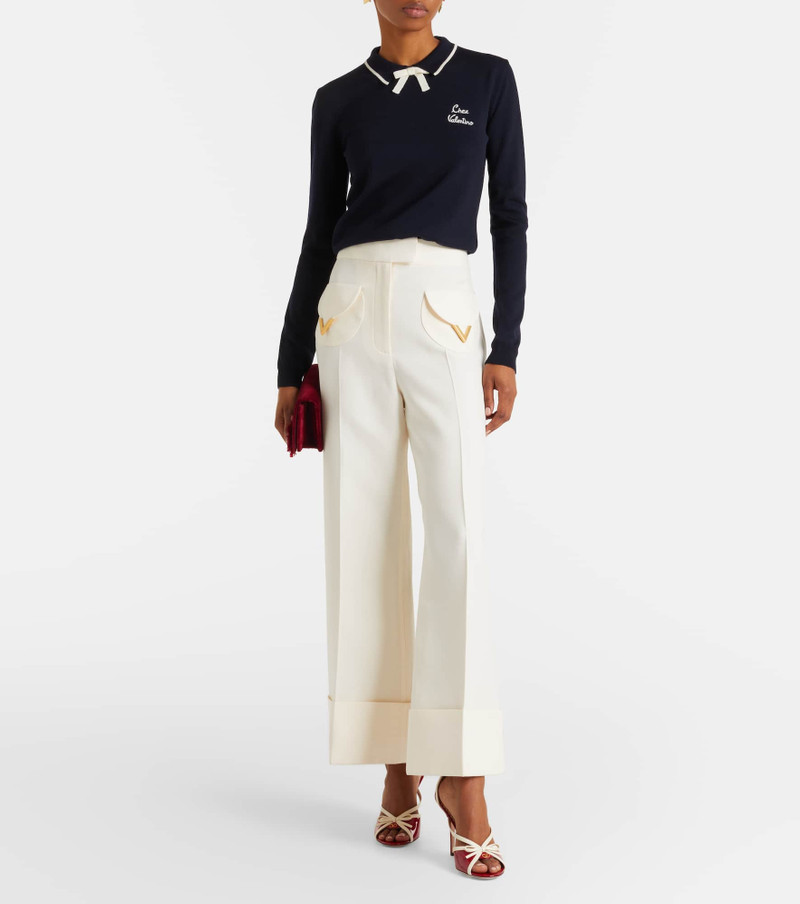 Valentino Chez Valentino virgin wool polo sweater outlook