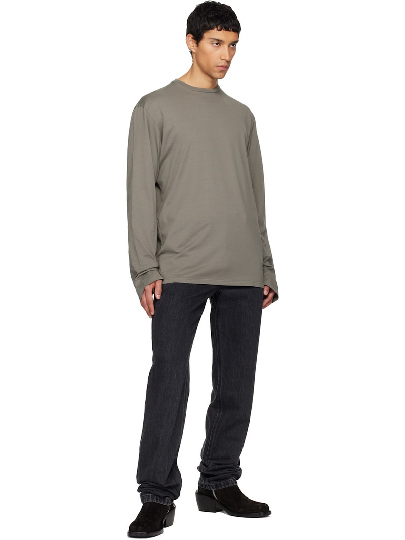 RIER Gray Roundneck Jersey Cotton T-shirt outlook