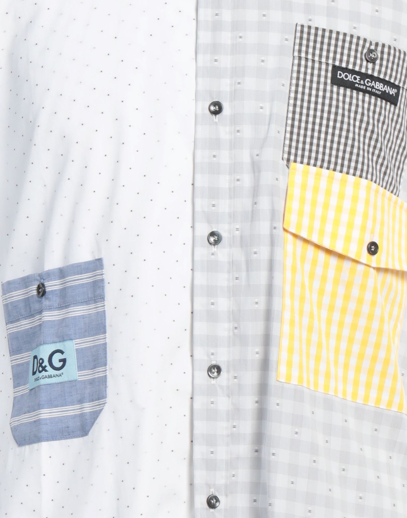White Men's Patterned Shirt - 4