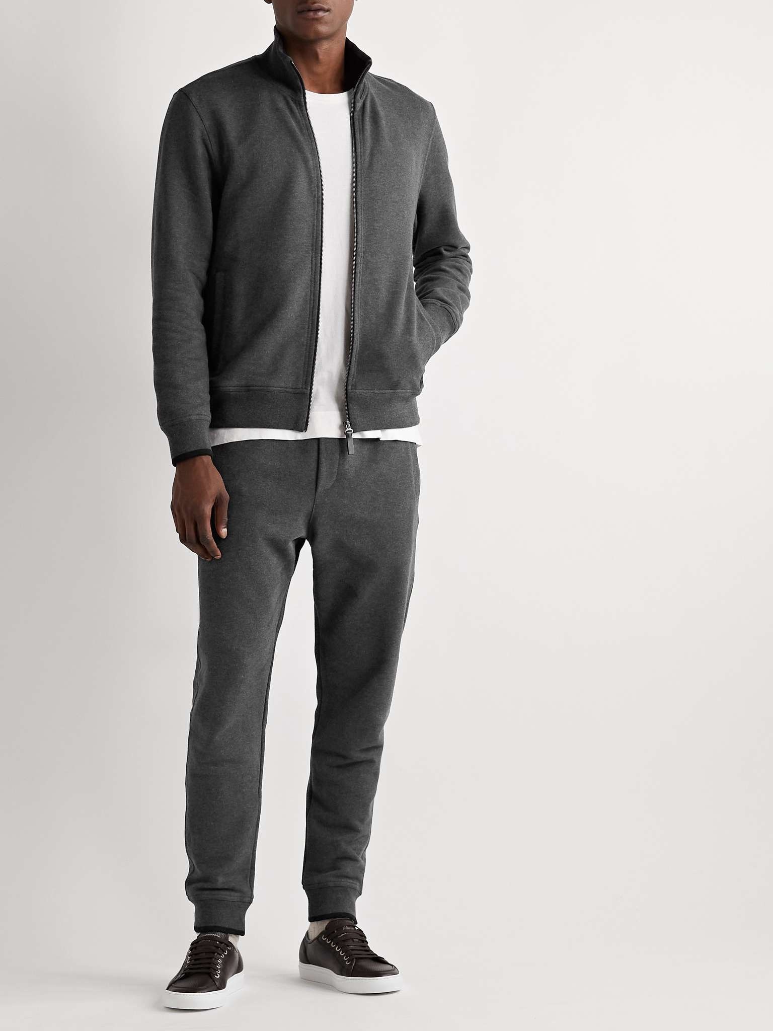 Tapered Cotton-Blend Jersey Sweatpants - 2