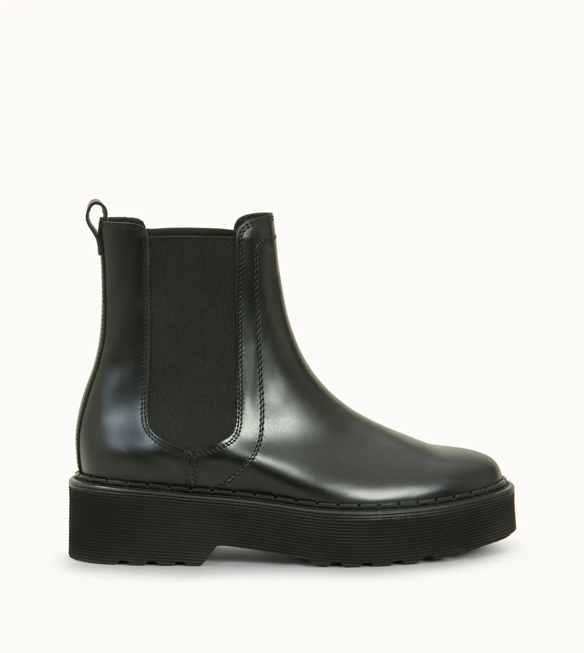 ANKLE BOOTS IN LEATHER - BLACK - 1