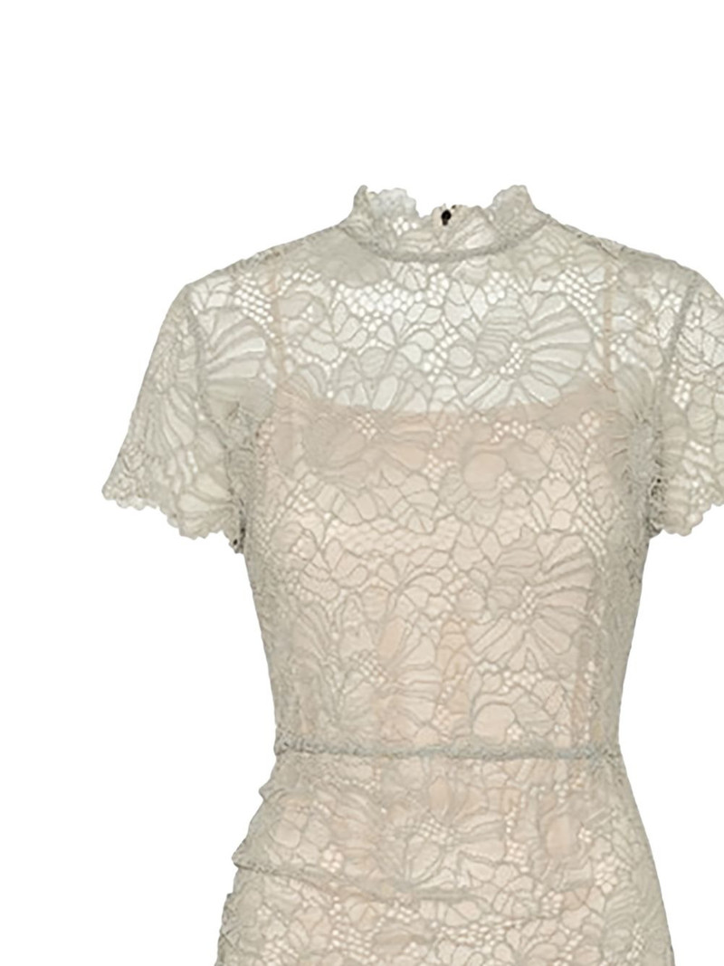 ROTATE lace ruched midi dress outlook