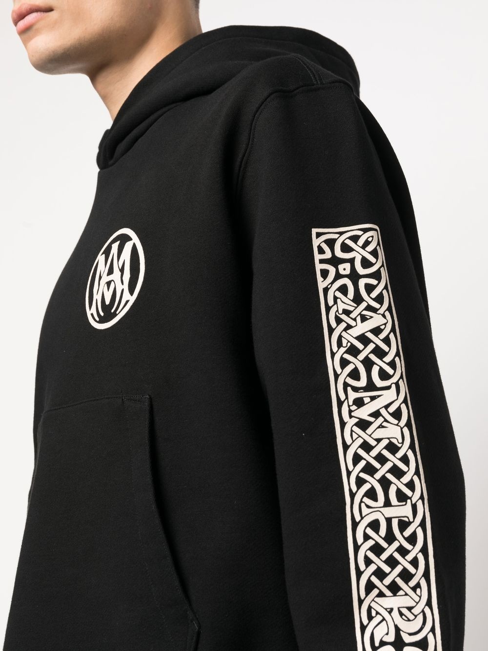 logo-embroidered cotton hoodie - 5