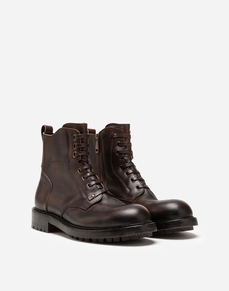 Dolce & Gabbana Cowhide lace-up ankle boots outlook