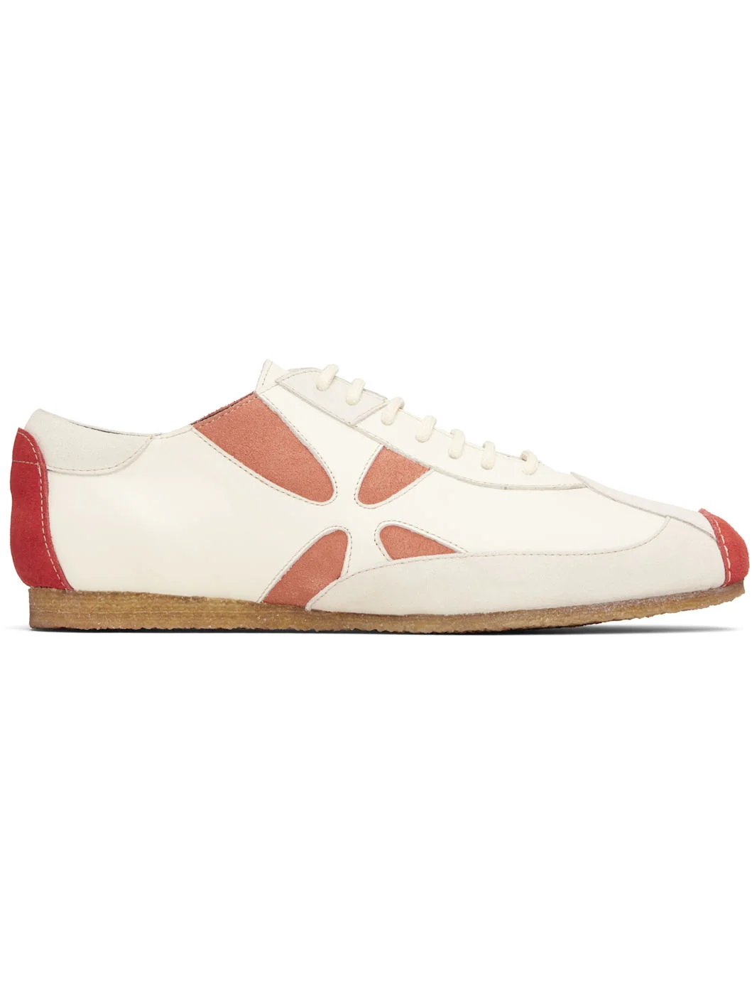 Off-White & Orange Slashed Trainer Sneakers - 1