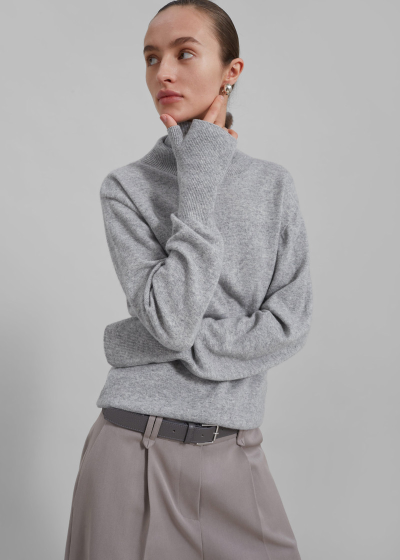 Delia Wool Turtleneck - Grey 5