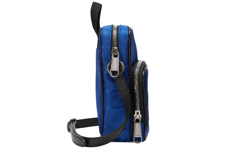 Gucci Off The Grid OTG Environmental Friendly Series Logo Leather Logo Nylon handbag Mini Blue Black - 3