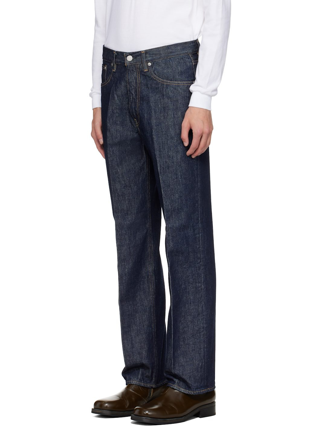 Indigo Hard Twist Denim 5P Jeans - 4