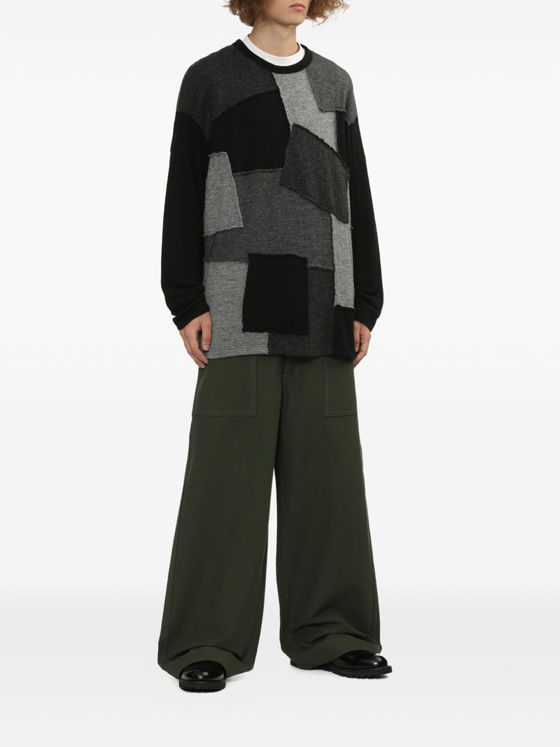 Comme des Garçons Homme patchwork crew-neck sweater outlook