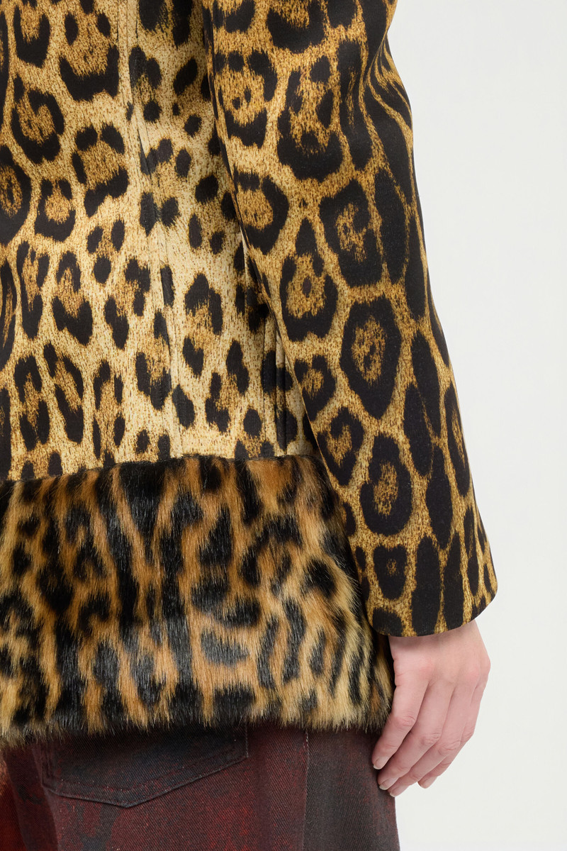 Single-Breasted Blazer With Jaguar Skin Print 6
