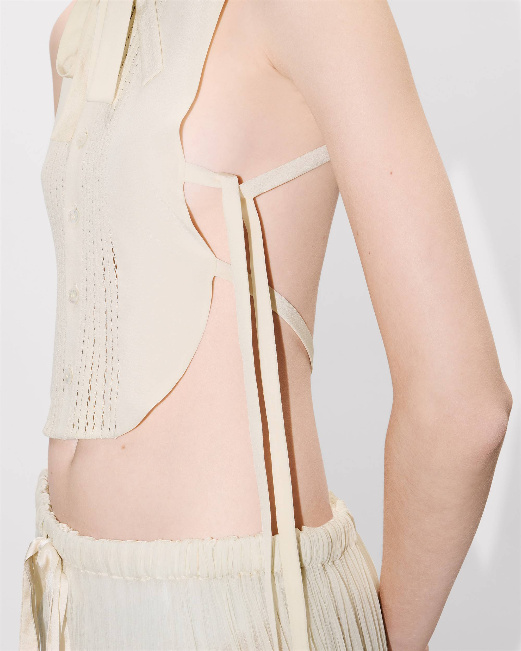 Plastron top in silk - 6