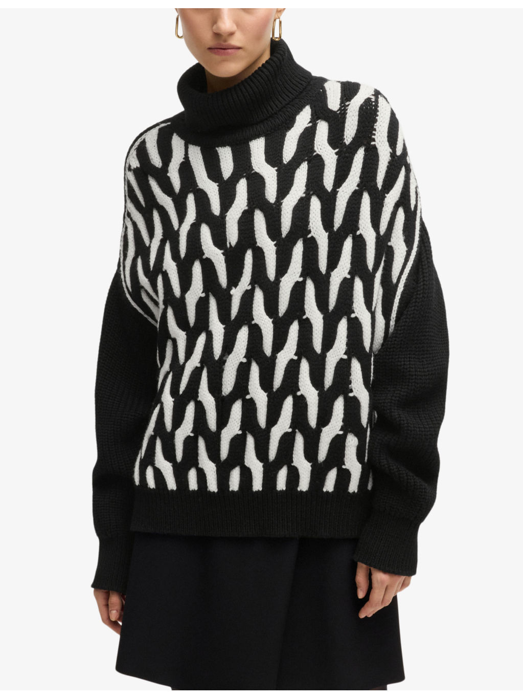 Turtleneck dropped-shoulder wool jumper - 3