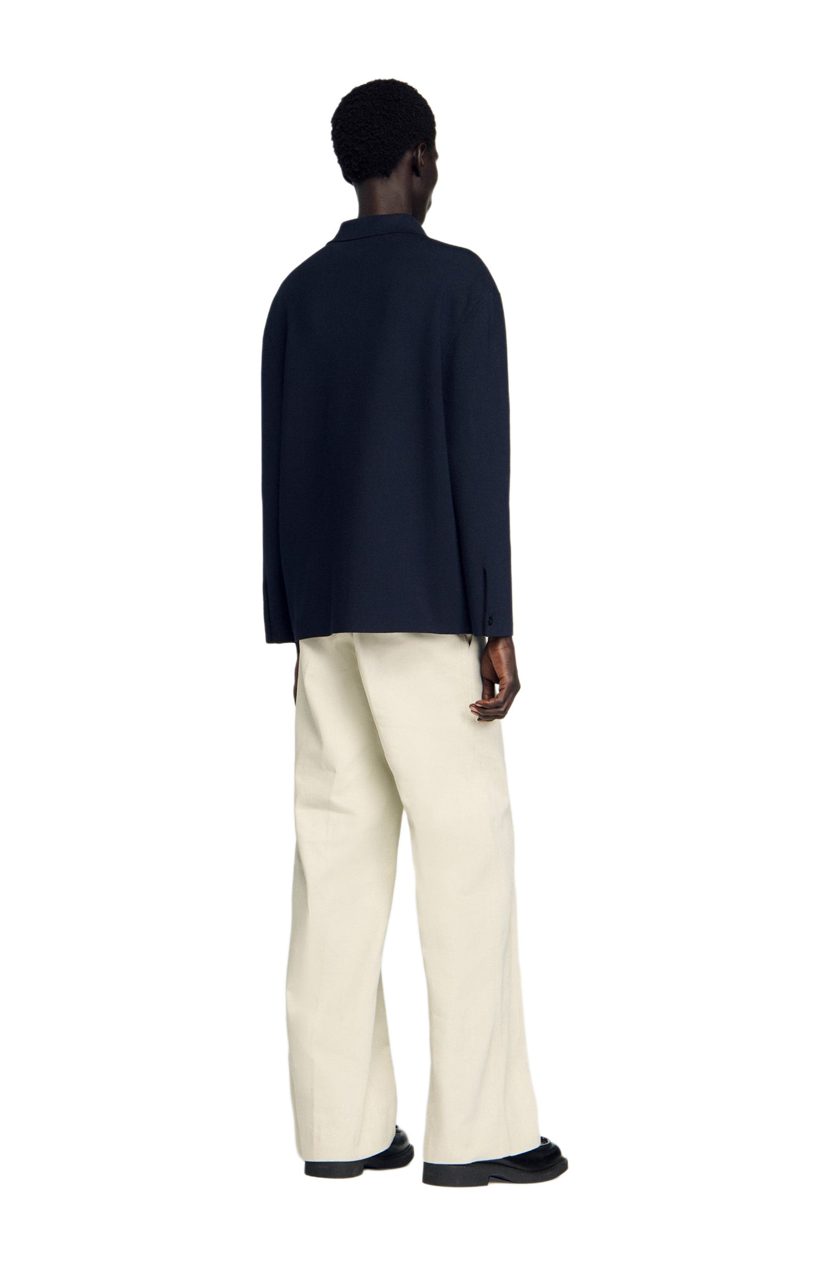 SANDRO Knit jacket in Navy Blue at Nordstrom - 2