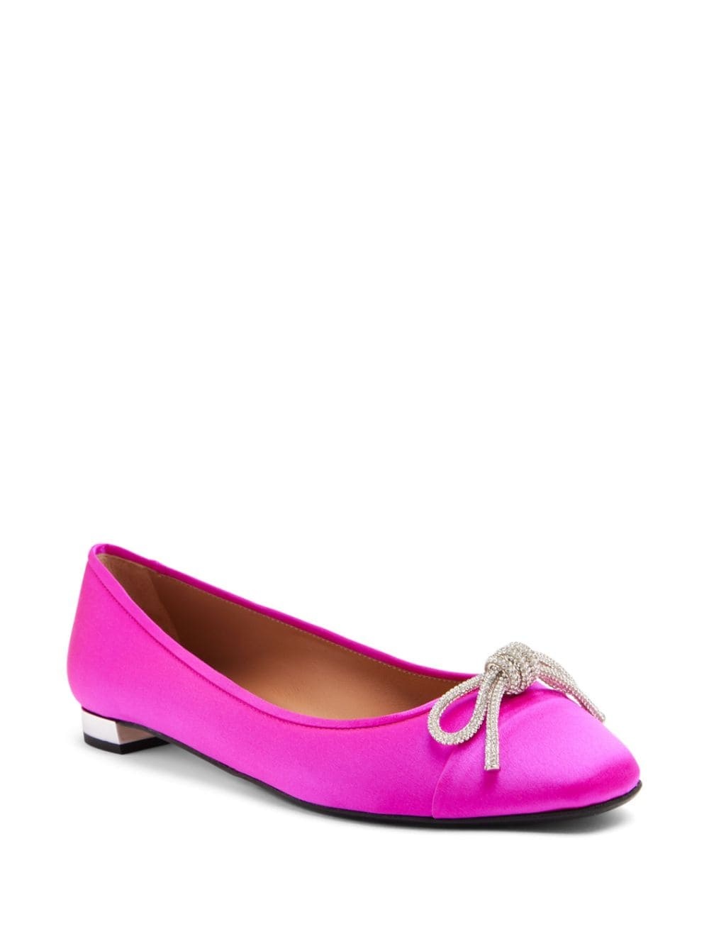 crystal-embellished round-toe ballerina shoes - 2