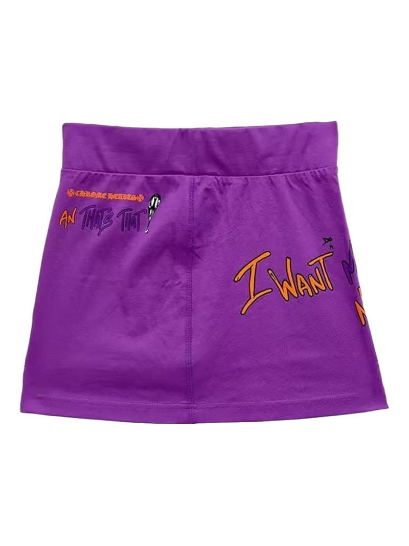 Chrome Hearts Matty Boy purple skirt outlook