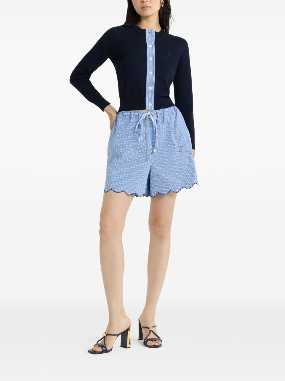 JP monogram cotton cardigan - 5