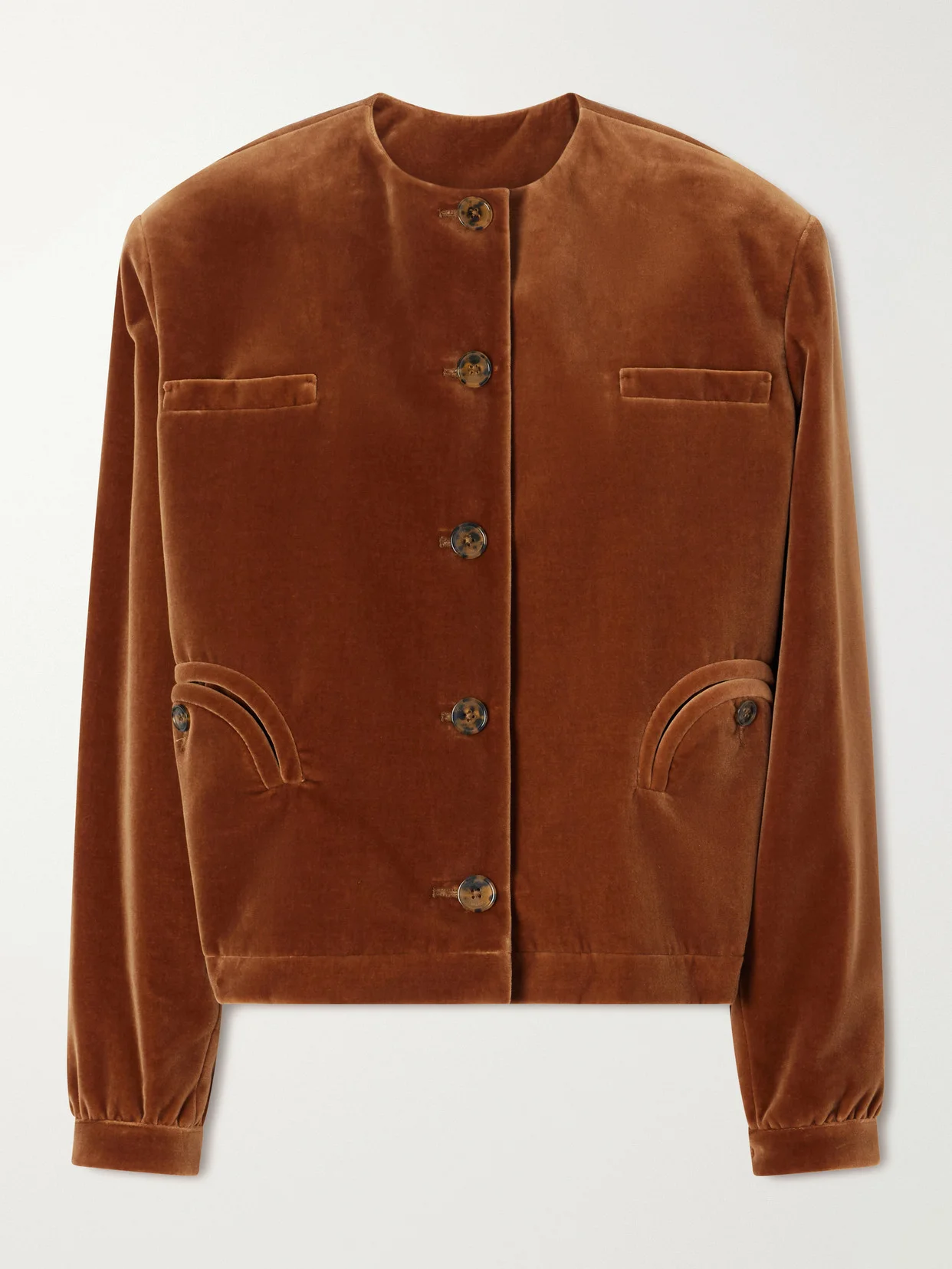 Jealousy Gliss Cotton-velvet Jacket - 1