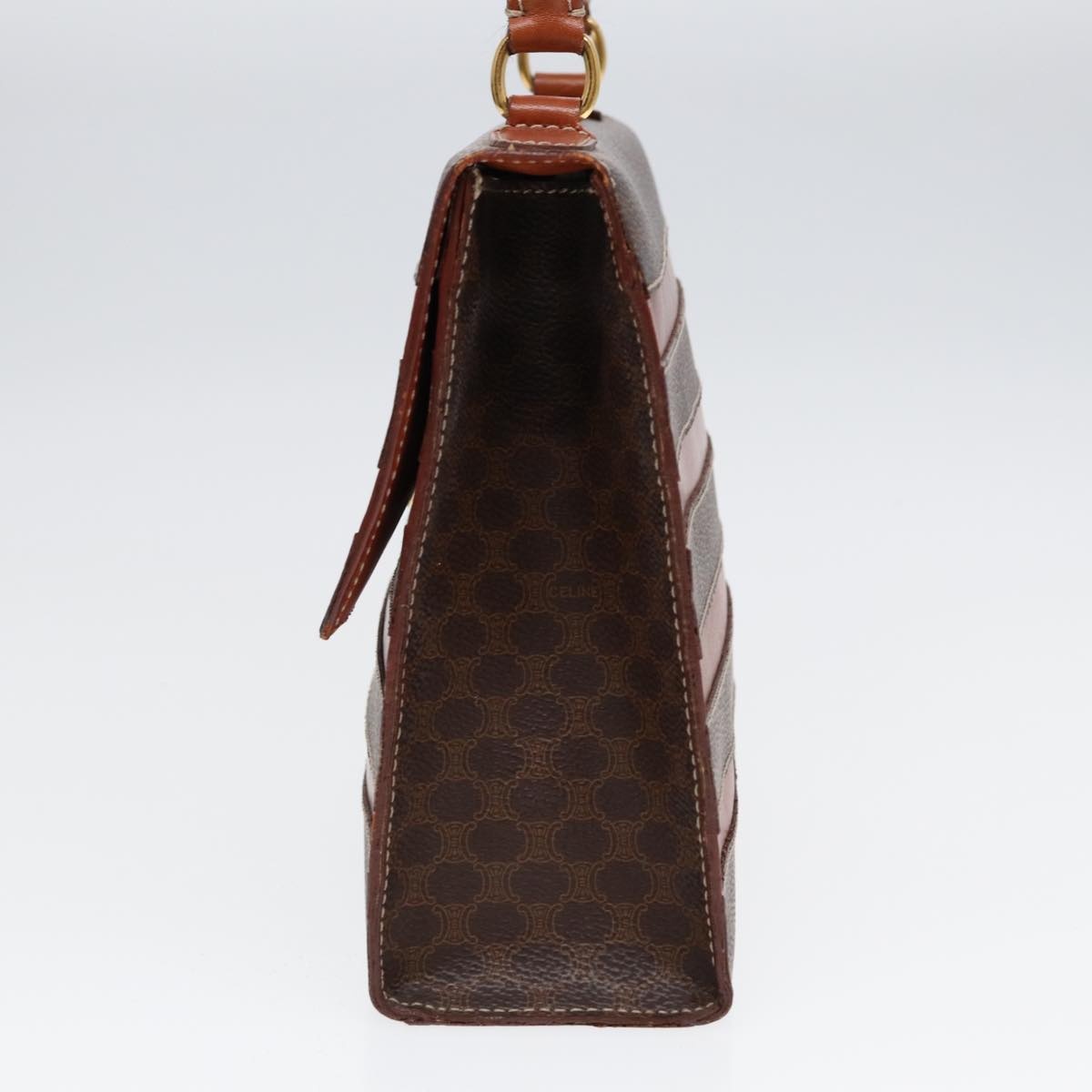 CELINE Macadam Canvas Hand Bag Pvc Brown - 4