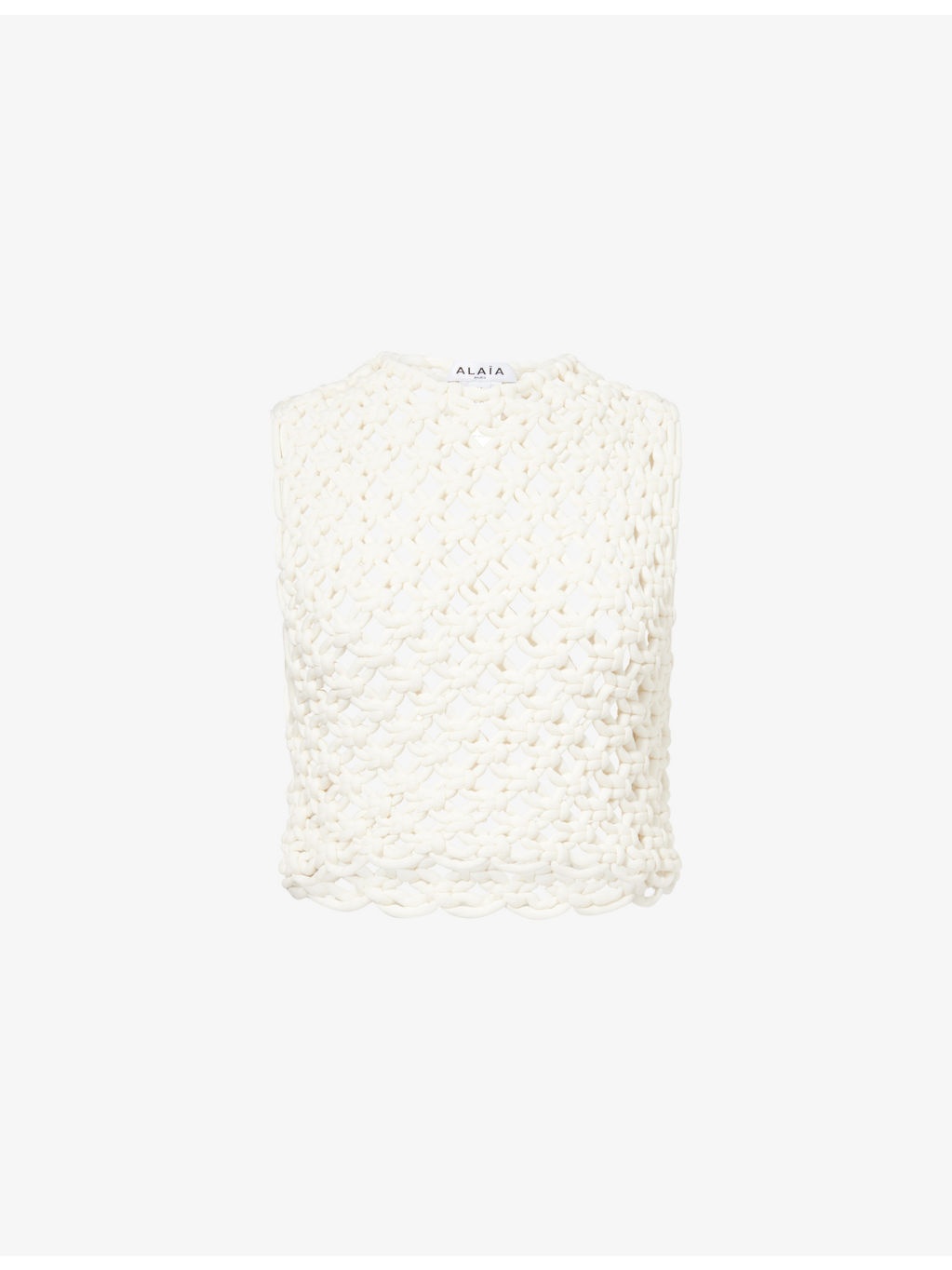 Square Crop Cotton-Blend Top - 1